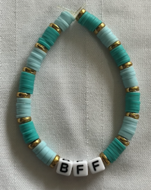 Clay Bead Bracelet (BFF blue)
