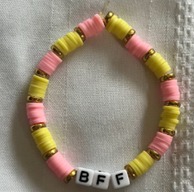 Clay Bead Bracelet (BFF pink)