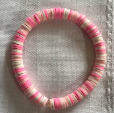 Clay Bead Bracelet (Pink)