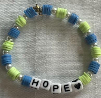 Clay Bead Bracelet (Blue & Green Hope)